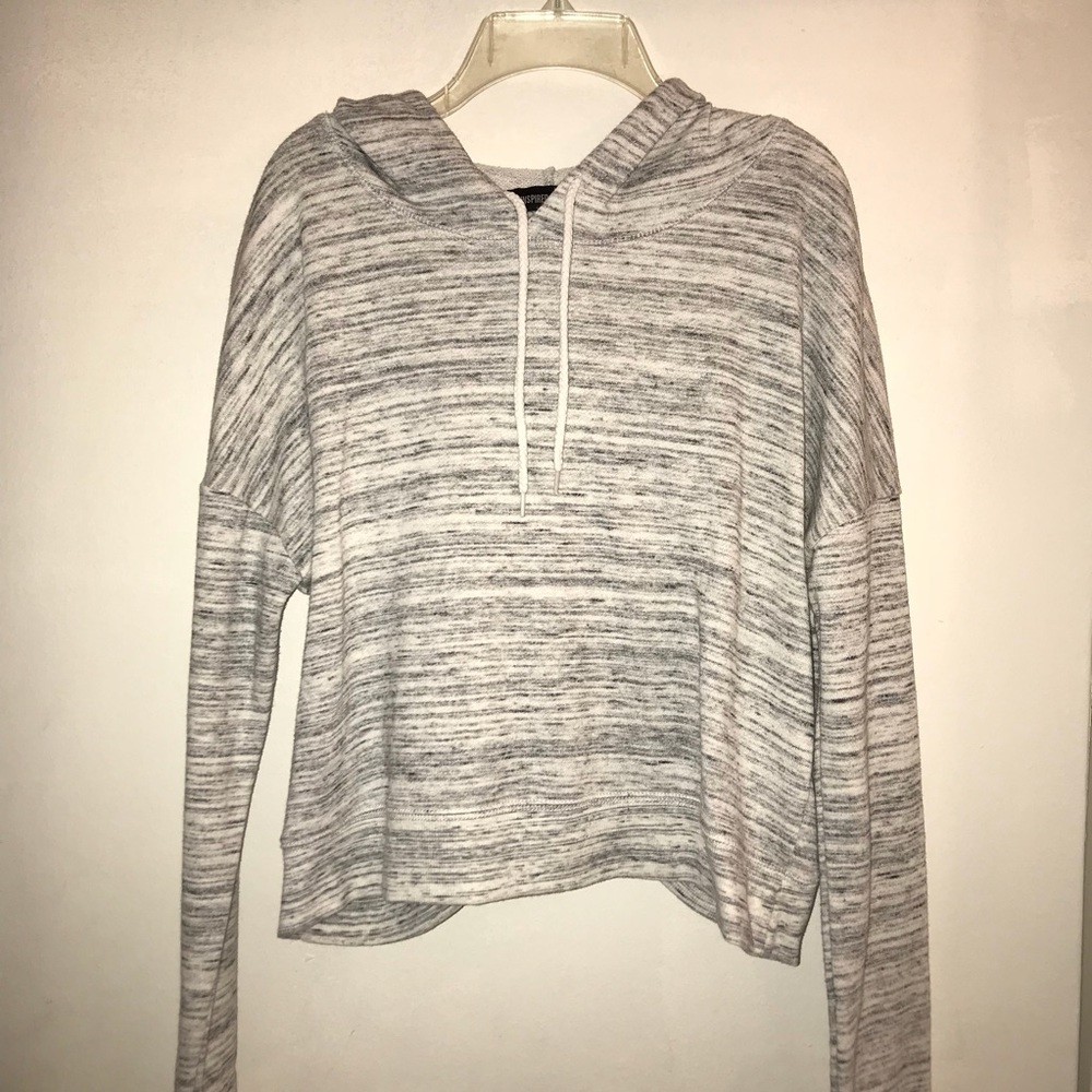 Open Back Cropped Hoodie